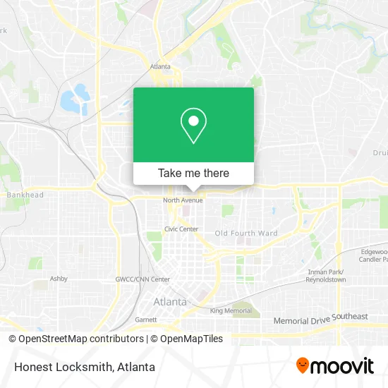 Honest Locksmith map