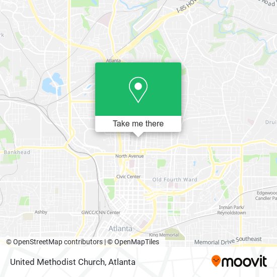 United Methodist Church map