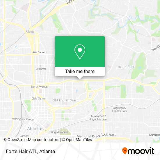 Forte Hair ATL map