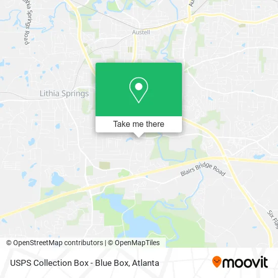 Mapa de USPS Collection Box - Blue Box