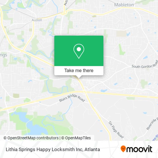 Lithia Springs Happy Locksmith Inc map