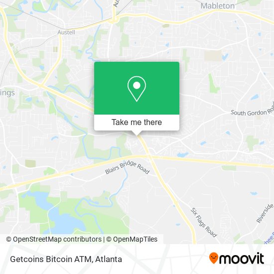 Getcoins Bitcoin ATM map