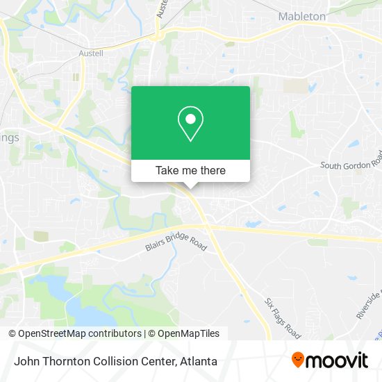 Mapa de John Thornton Collision Center