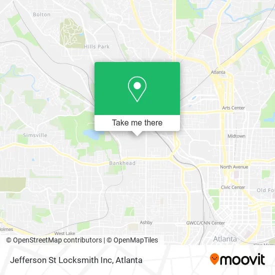 Mapa de Jefferson St Locksmith Inc