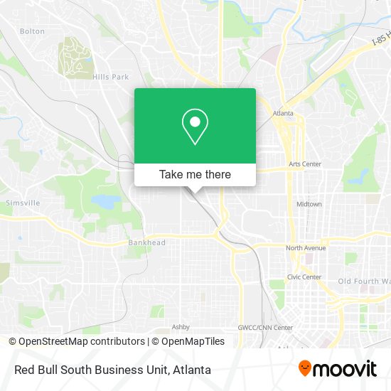 Red Bull South Business Unit map