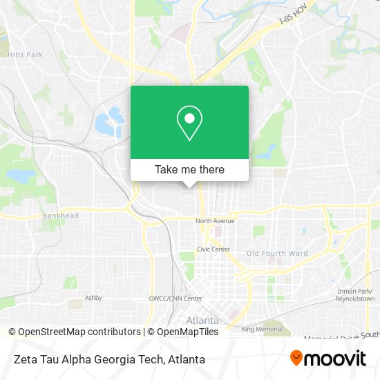 Mapa de Zeta Tau Alpha Georgia Tech