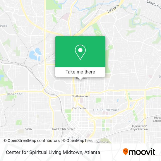 Center for Spiritual Living Midtown map