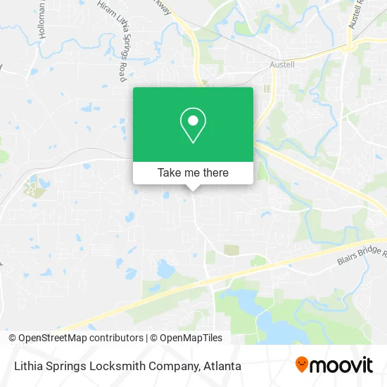 Mapa de Lithia Springs Locksmith Company