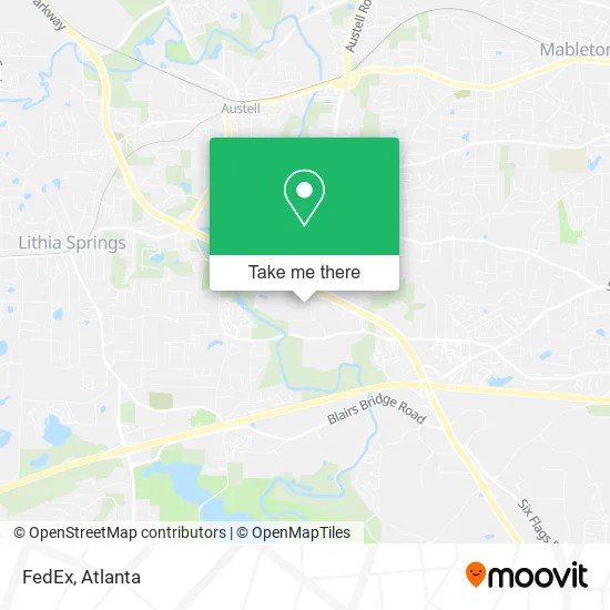 FedEx map