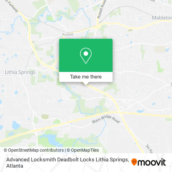 Mapa de Advanced Locksmith Deadbolt Locks Lithia Springs