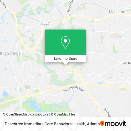 Peachtree Immediate Care Behavioral Health map