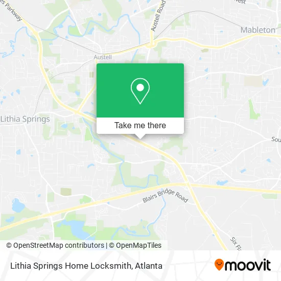 Lithia Springs Home Locksmith map