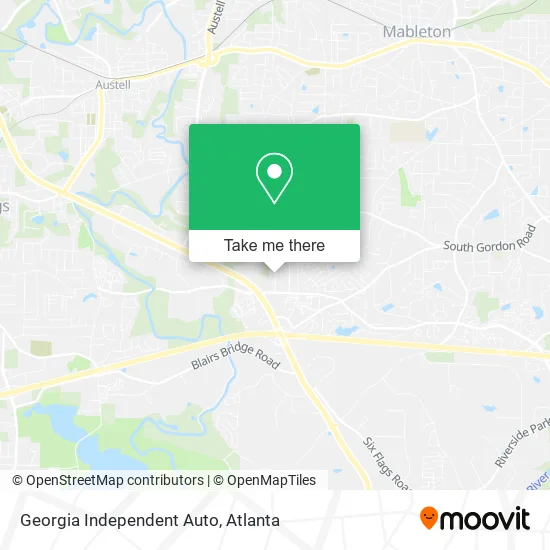 Georgia Independent Auto map