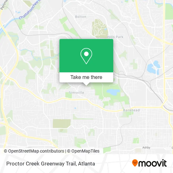 Mapa de Proctor Creek Greenway Trail