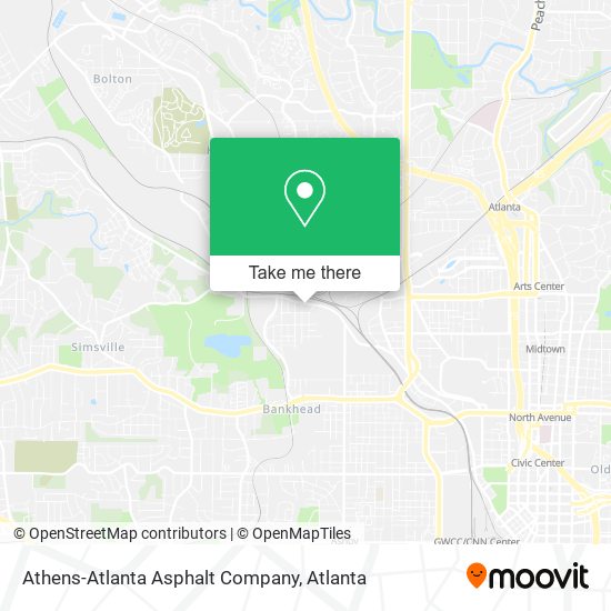 Mapa de Athens-Atlanta Asphalt Company