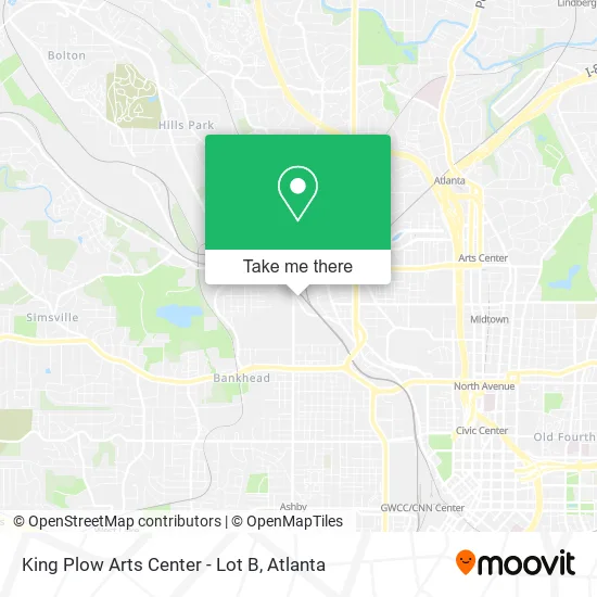 Mapa de King Plow Arts Center - Lot B