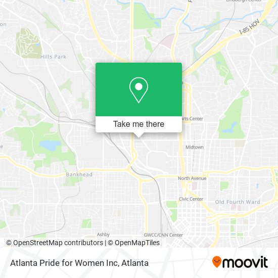 Atlanta Pride for Women Inc map