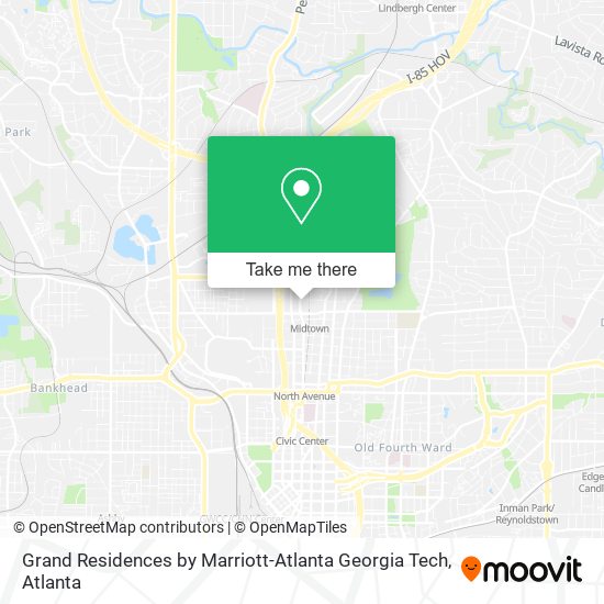 Mapa de Grand Residences by Marriott-Atlanta Georgia Tech