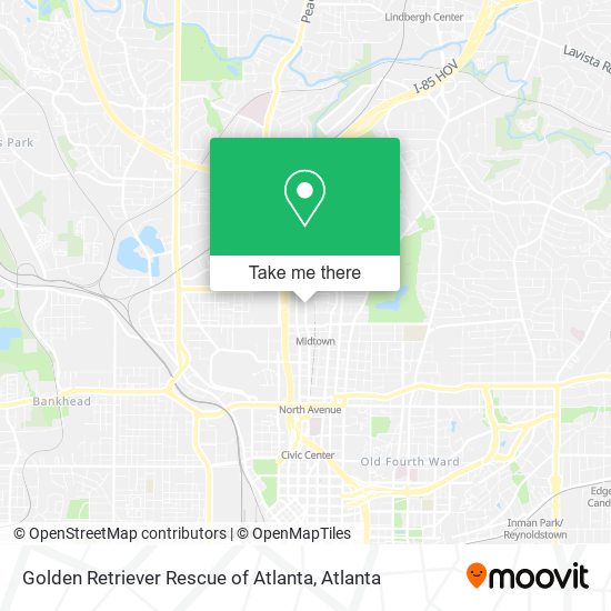 Golden Retriever Rescue of Atlanta map