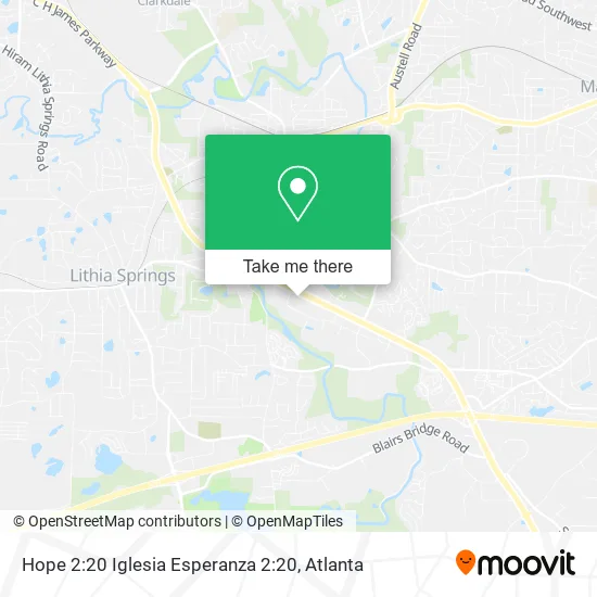 Mapa de Hope 2:20 Iglesia Esperanza 2:20