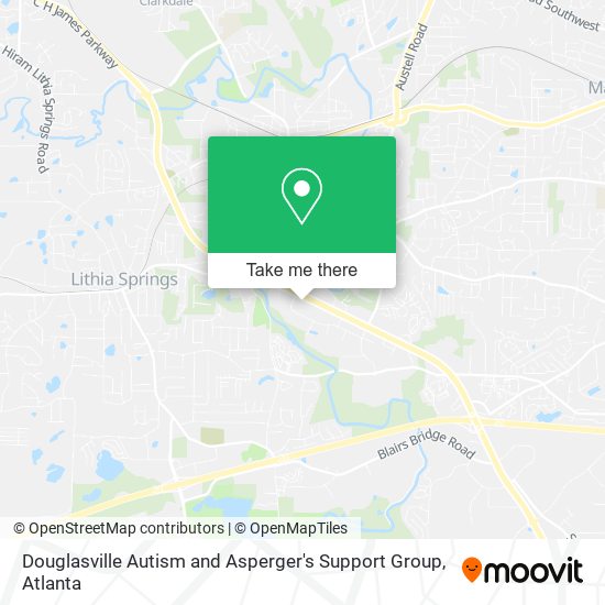 Mapa de Douglasville Autism and Asperger's Support Group
