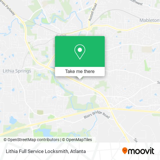 Lithia Full Service Locksmith map