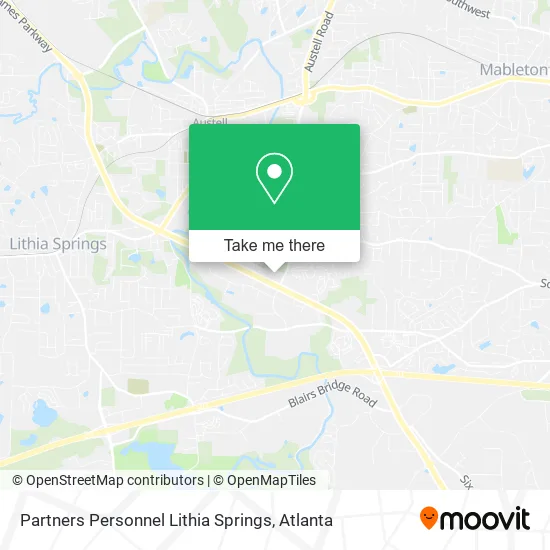 Mapa de Partners Personnel Lithia Springs