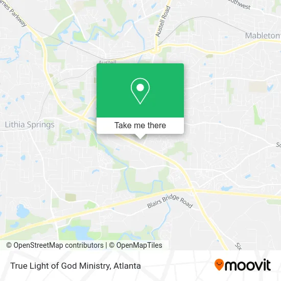 True Light of God Ministry map