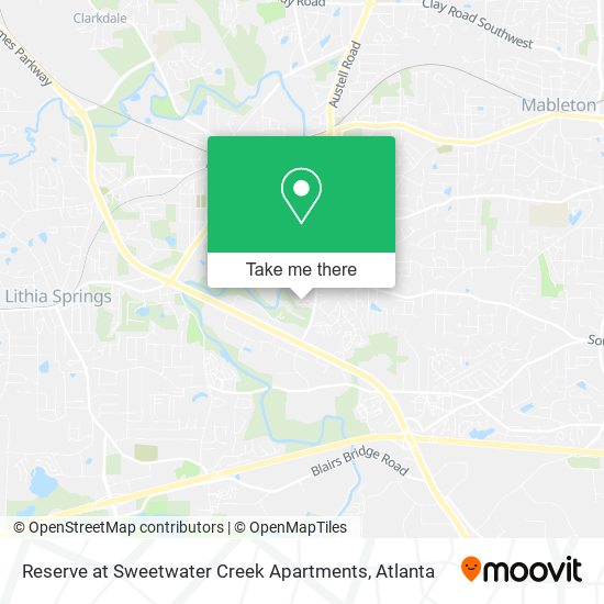 Mapa de Reserve at Sweetwater Creek Apartments