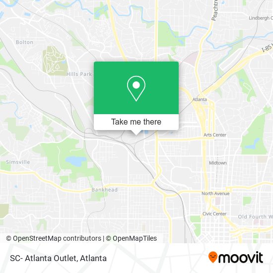 SC- Atlanta Outlet map