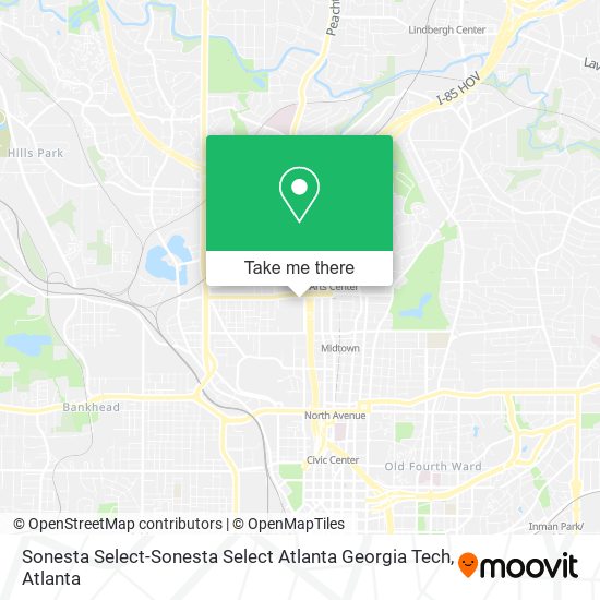 Mapa de Sonesta Select-Sonesta Select Atlanta Georgia Tech