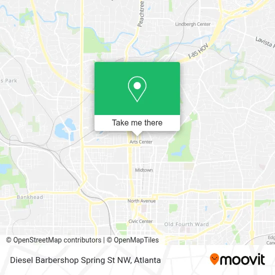 Diesel Barbershop Spring St NW map