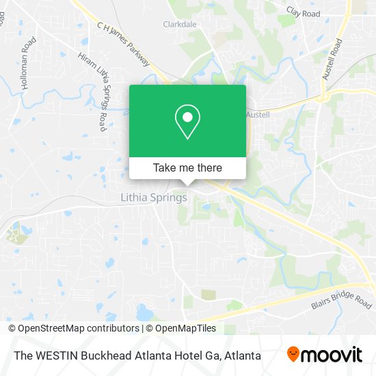 Mapa de The WESTIN Buckhead Atlanta Hotel Ga