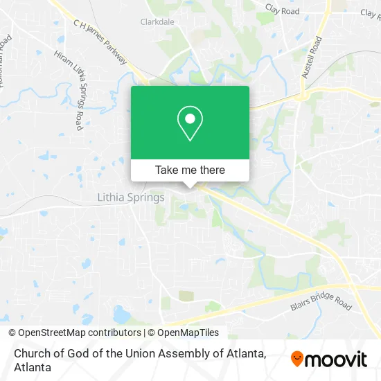 Church of God of the Union Assembly of Atlanta map