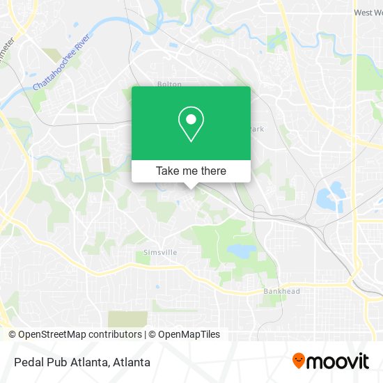 Mapa de Pedal Pub Atlanta