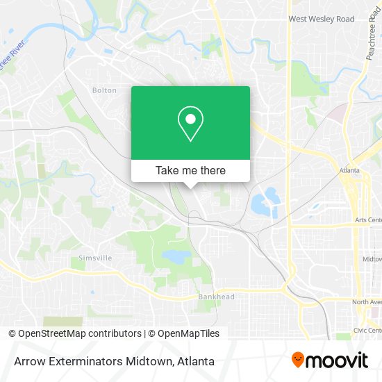 Arrow Exterminators Midtown map