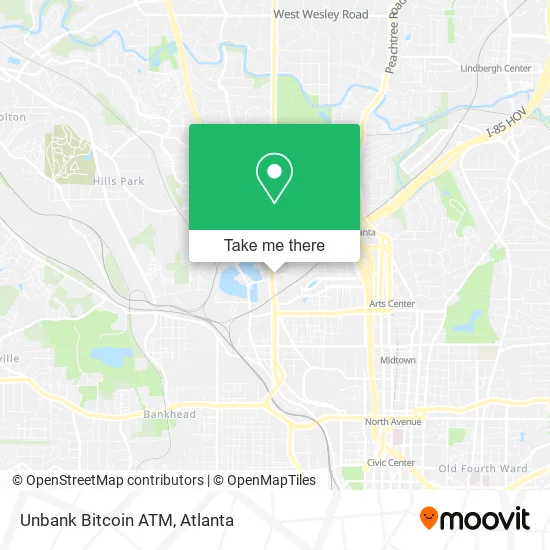 Unbank Bitcoin ATM map