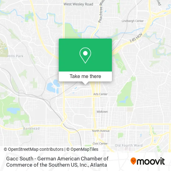 Gacc South - German American Chamber of Commerce of the Southern US, Inc. map