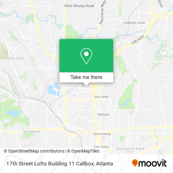 Mapa de 17th Street Lofts Building 11 Callbox