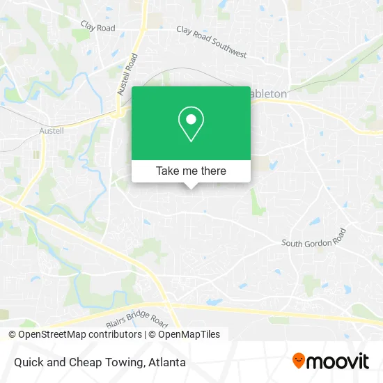 Mapa de Quick and Cheap Towing