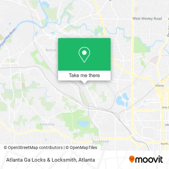 Atlanta Ga Locks & Locksmith map