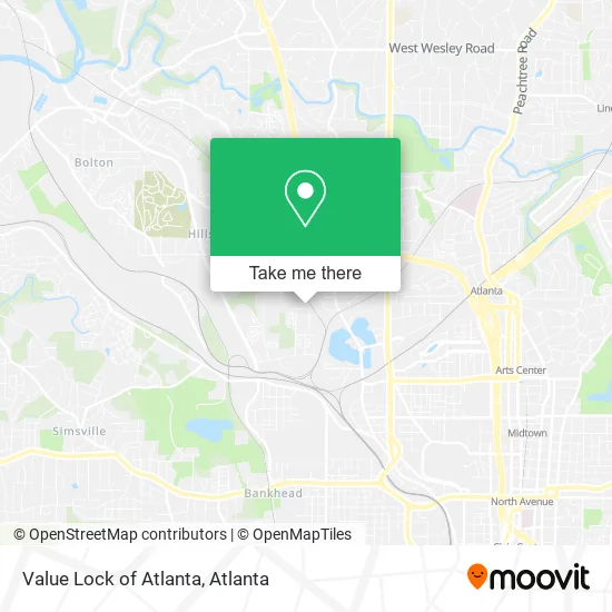 Value Lock of Atlanta map