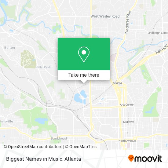 Biggest Names in Music map