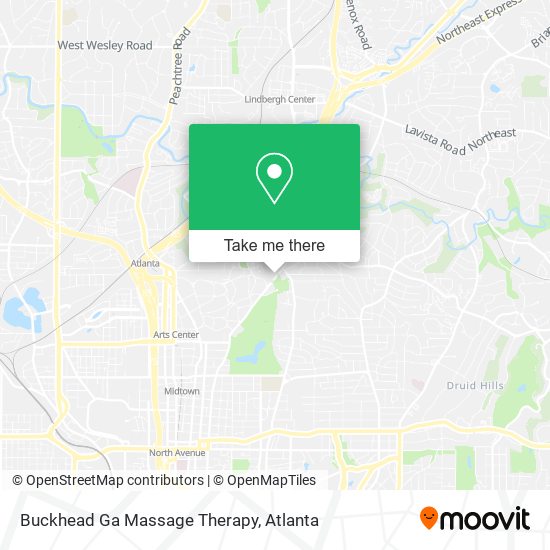 Mapa de Buckhead Ga Massage Therapy