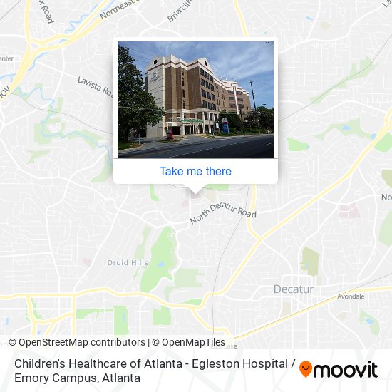 Children's Healthcare of Atlanta - Egleston Hospital / Emory Campus map