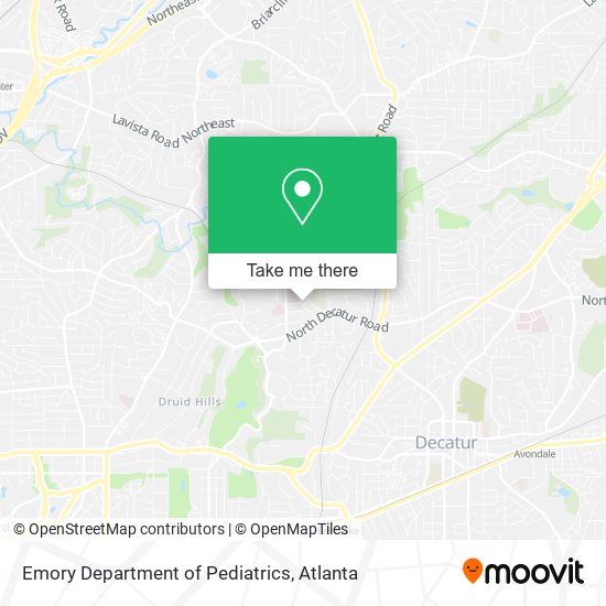 Mapa de Emory Department of Pediatrics