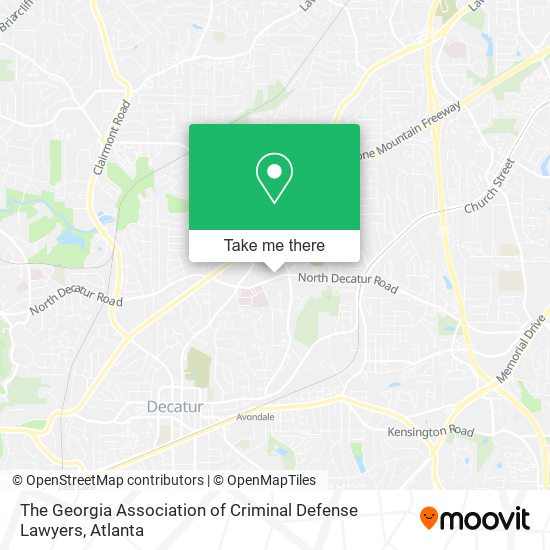 Mapa de The Georgia Association of Criminal Defense Lawyers