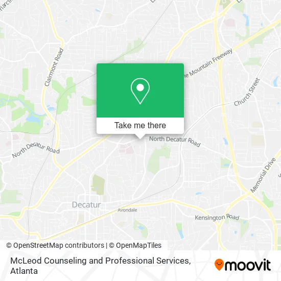 McLeod Counseling and Professional Services map