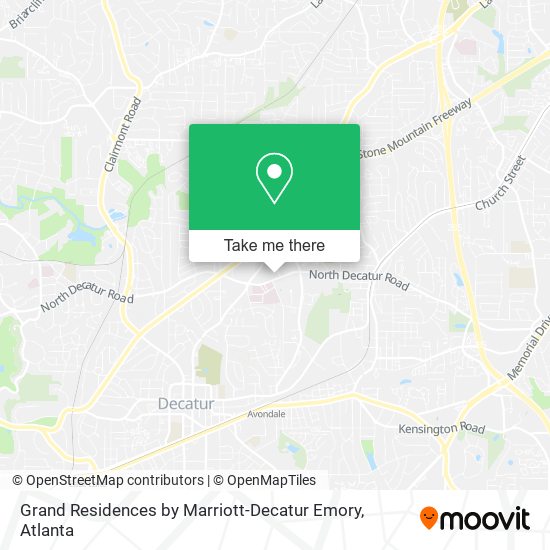 Mapa de Grand Residences by Marriott-Decatur Emory