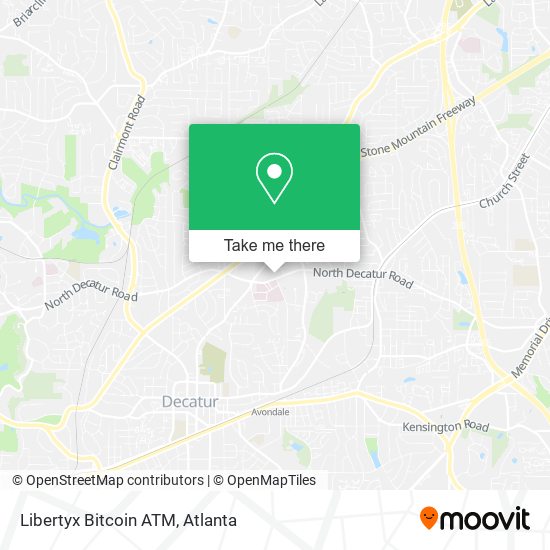 Mapa de Libertyx Bitcoin ATM